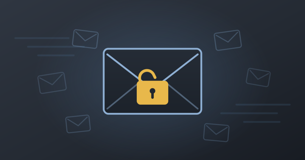 E-Mail-Konto gehackt – Briefumschlag mit aufgebrochenem Vorhängeschloss